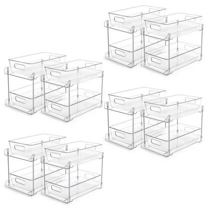 2-Tier Clear Under Sink Organizer with Drawers