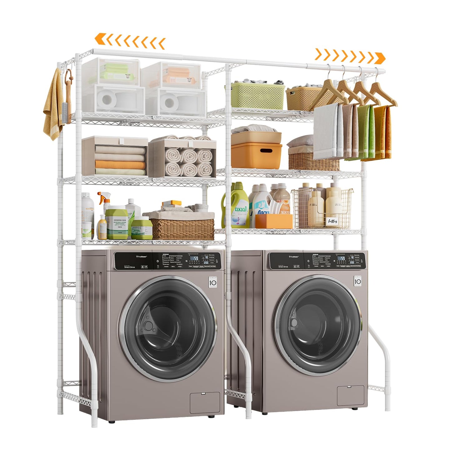 6-Tier Over Washer Dryer Storage Shelf