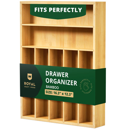 Bamboo Kitchen Drawer Organizer Tray