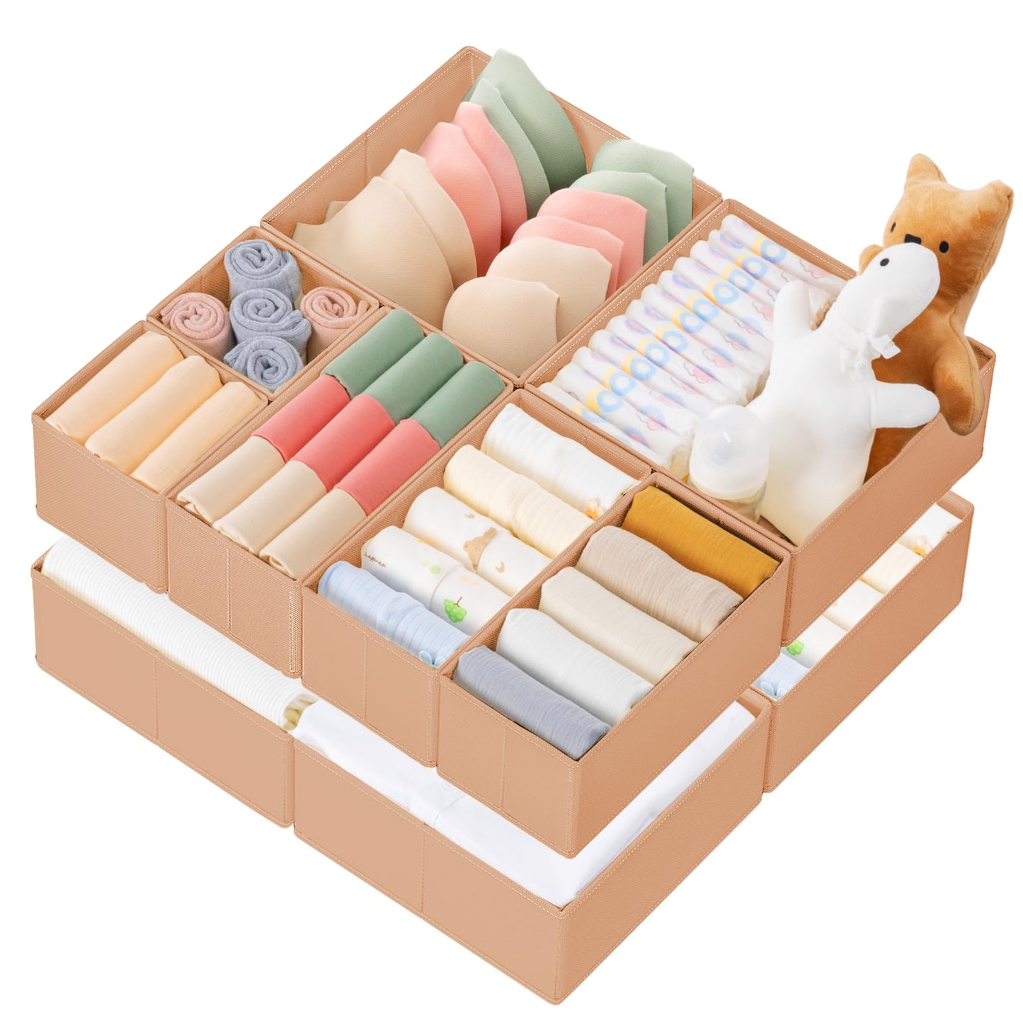Criusia 10 Pack Drawer Organizer Clothes
