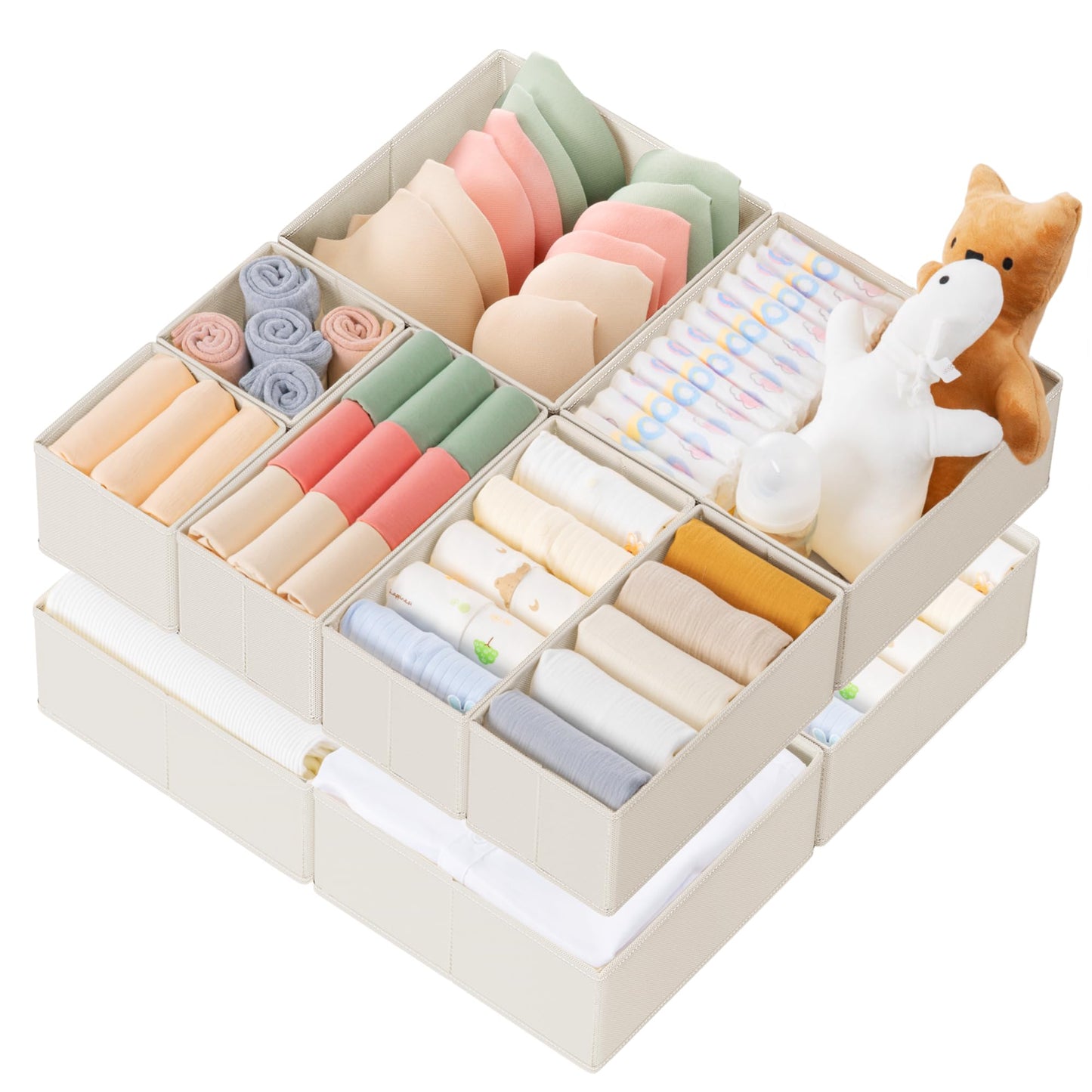 Criusia 10 Pack Drawer Organizer Clothes