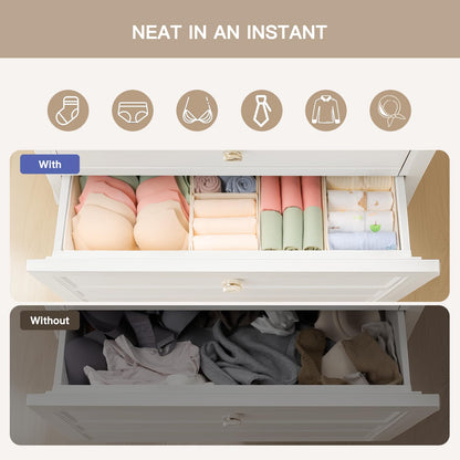 Criusia 10 Pack Drawer Organizer Clothes