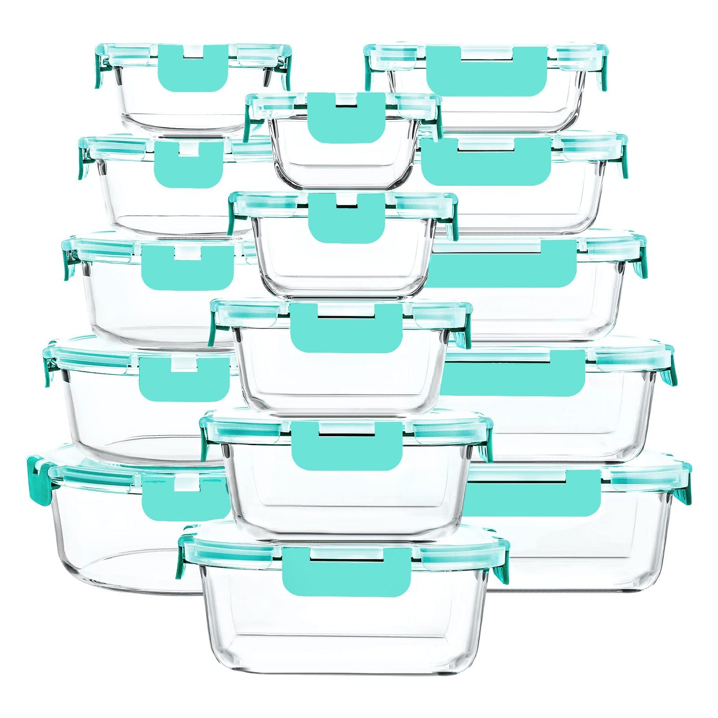 Glass Food Storage Containers Set with Lids