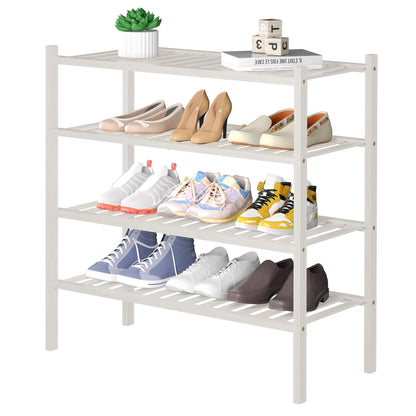 Bamboo Shoe Rack Organizer for Entryway