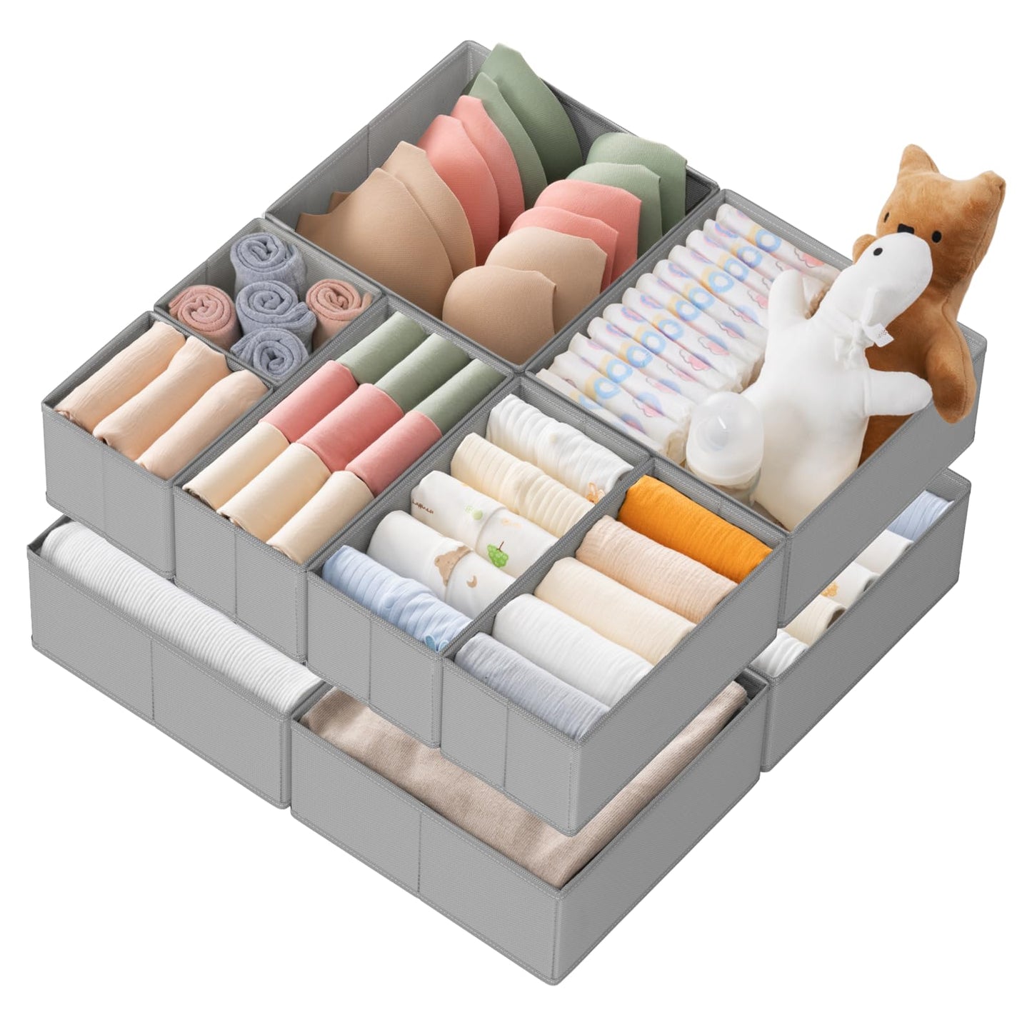 Criusia 10 Pack Drawer Organizer Clothes