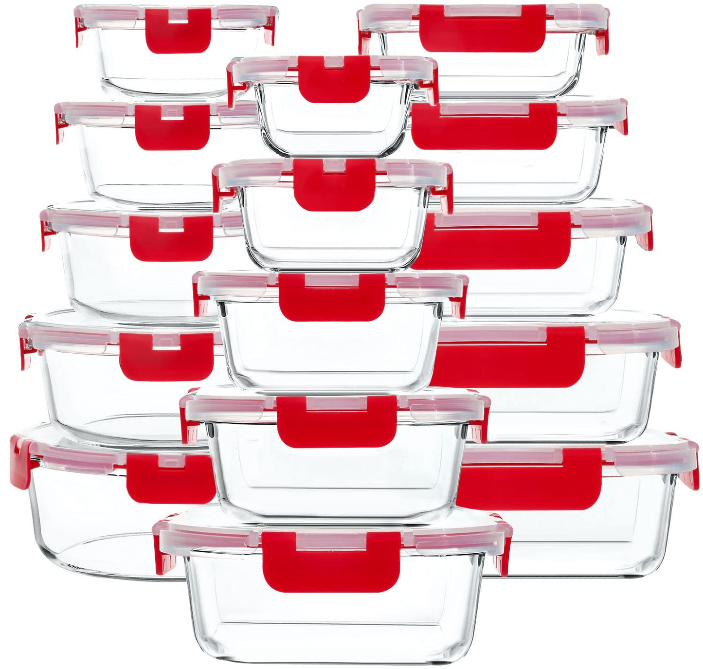 Glass Food Storage Containers Set with Lids