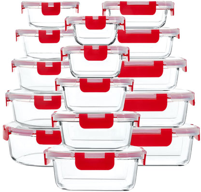 Glass Food Storage Containers Set with Lids