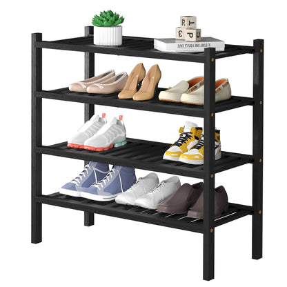Bamboo Shoe Rack Organizer for Entryway