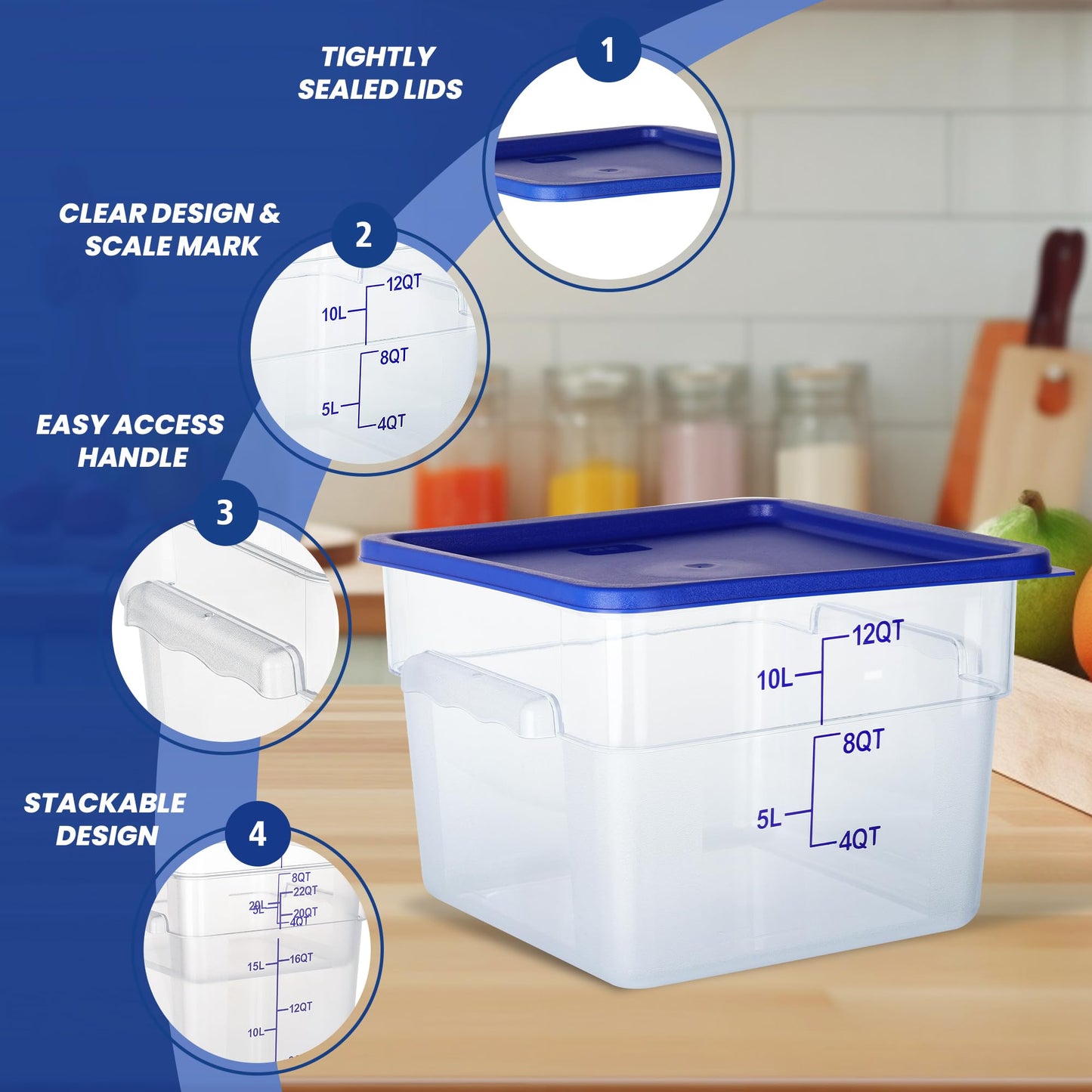 Food Storage Container Set with Lids