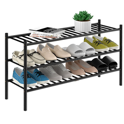 Bamboo Shoe Rack Organizer for Entryway