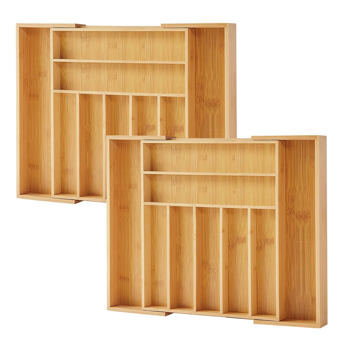 Purawood Bamboo Drawer Organizer