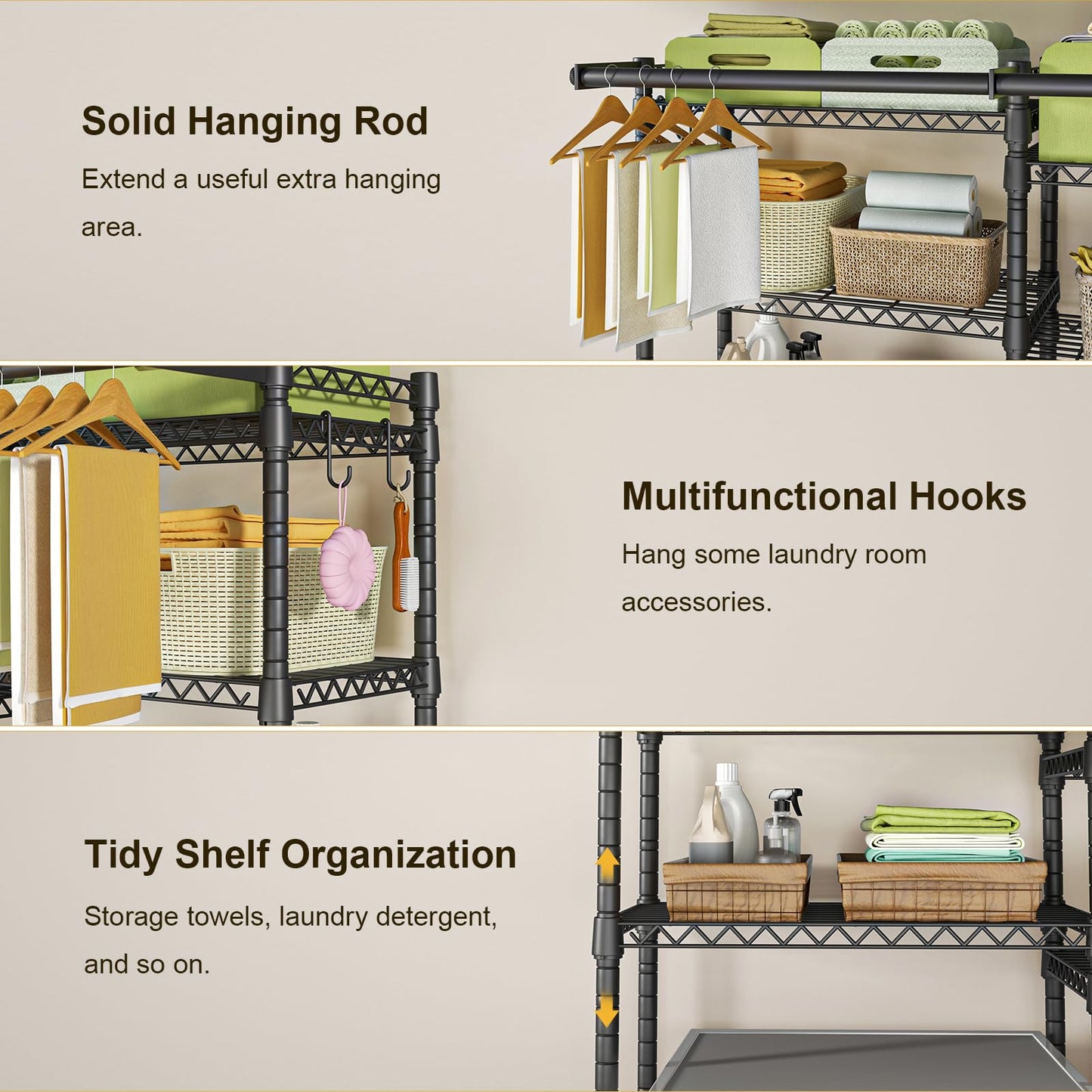 6-Tier Over Washer Dryer Storage Shelf