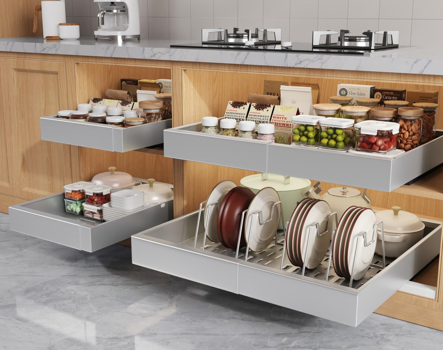 Pull Out Cabinet Organizer Drawer