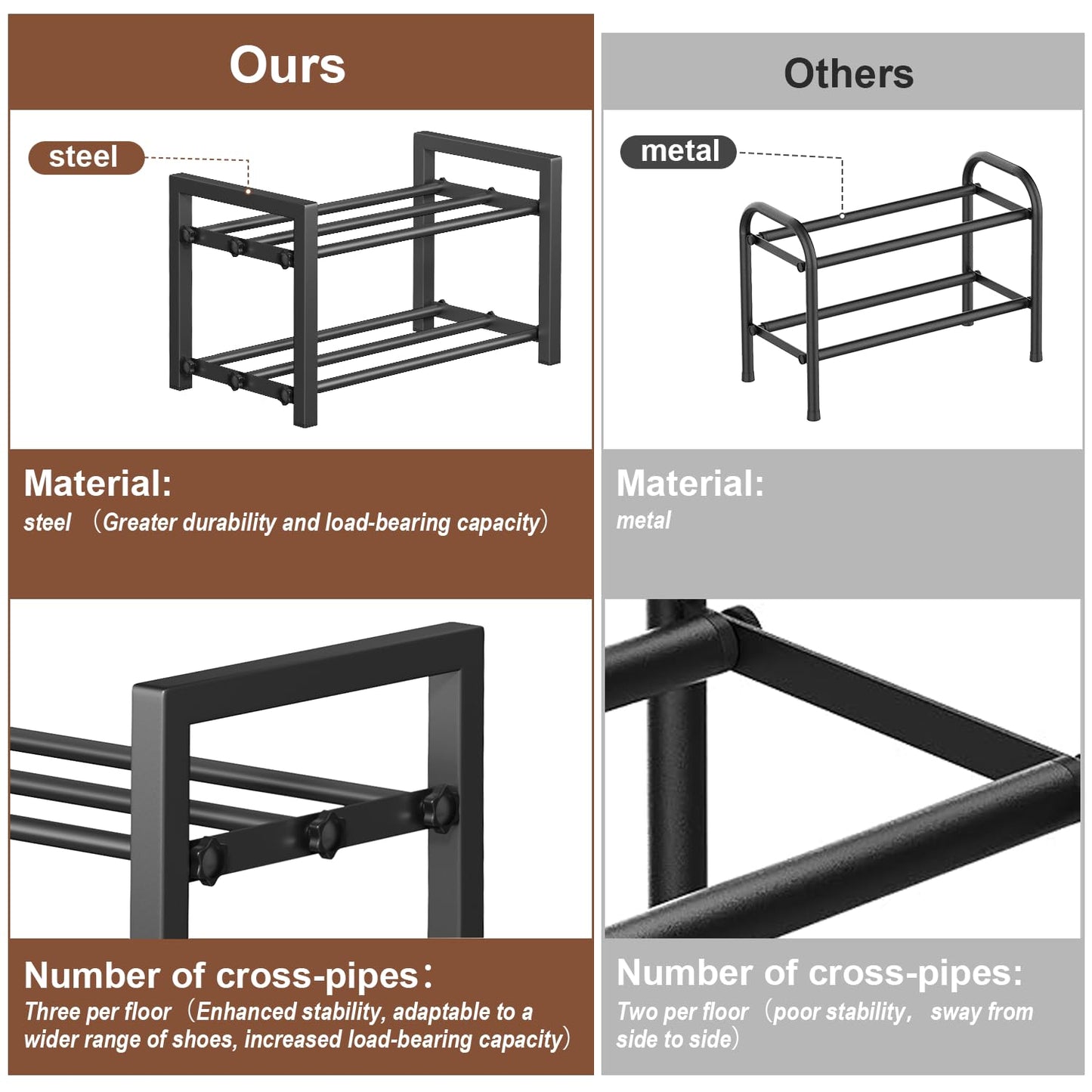 Shoe Rack Organizer for Entryway Storage
