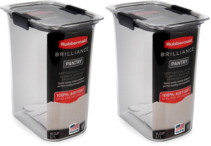 Rubbermaid Brilliance Pantry Plastic Food Storage Containers