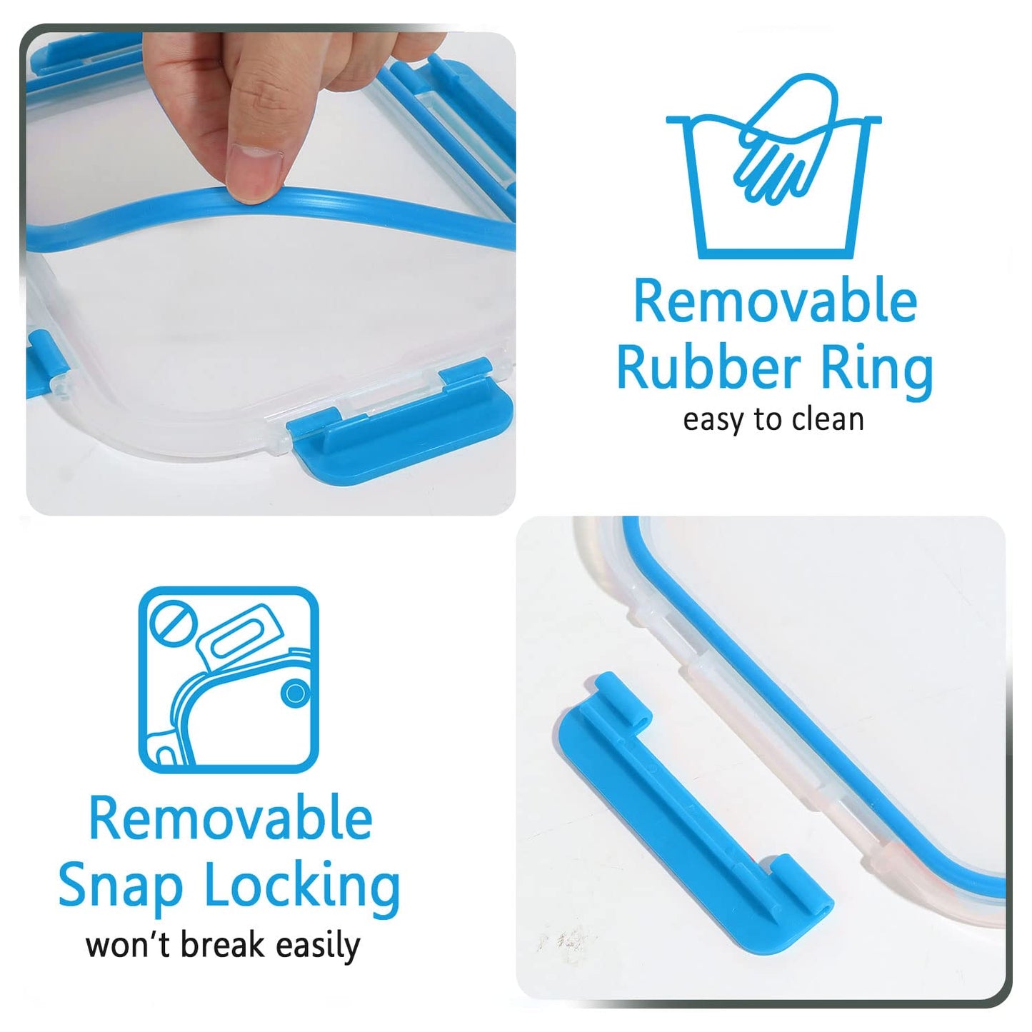 Glass Food Storage Containers Set with Lids