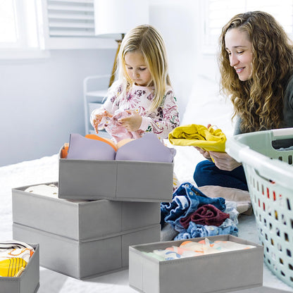 Clothing Drawer Organizer Bins with Dividers