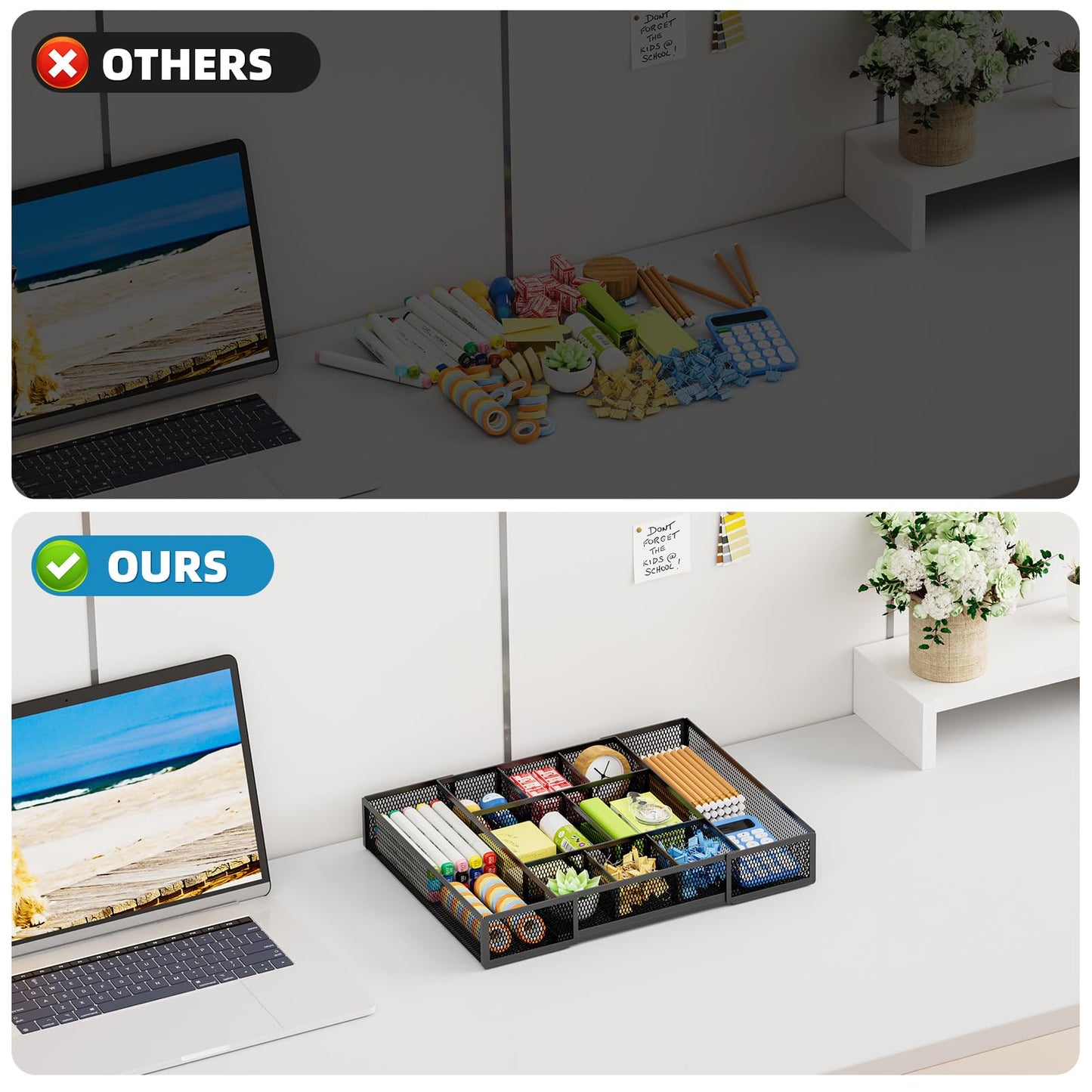 Expandable Drawer Organizer with Adjustable Compartments