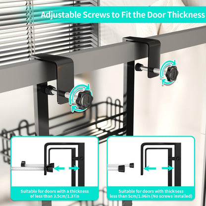 4 Tier Over Door Shower Caddy with Hooks