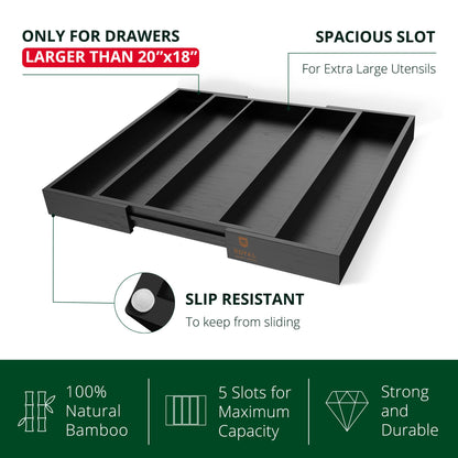 Bamboo Kitchen Drawer Organizer Tray