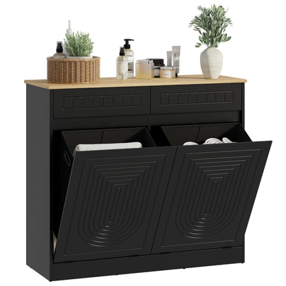 Double Tilt Out Laundry Hamper Cabinet