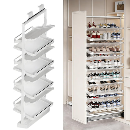 Adjustable Pull Out Shoe Rack Organizer
