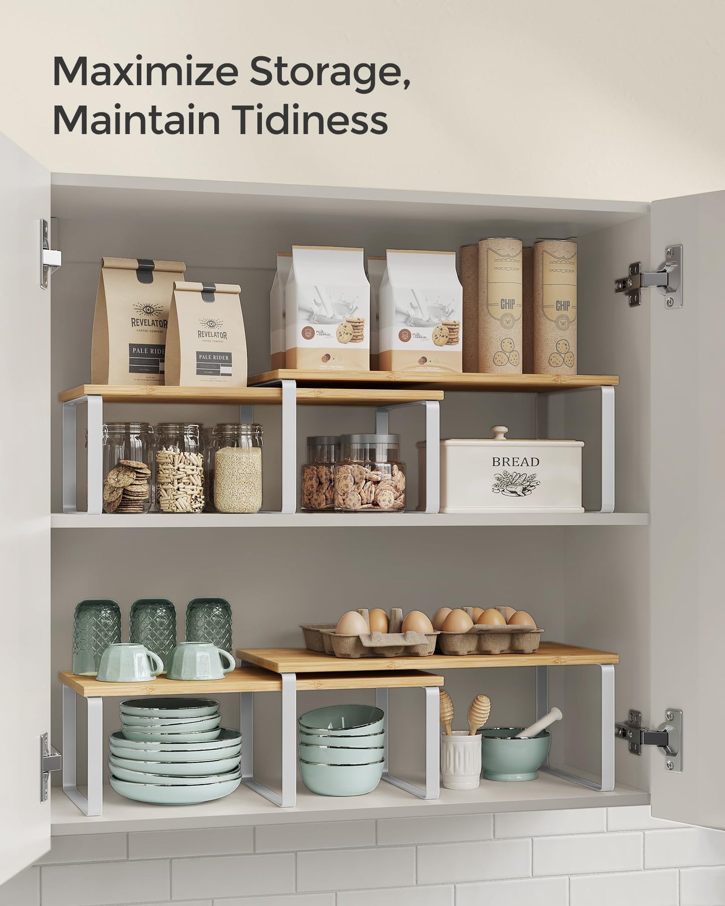 Kitchen Cabinet Organizer Shelf Set