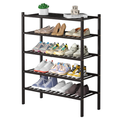 Bamboo Shoe Rack Organizer for Entryway