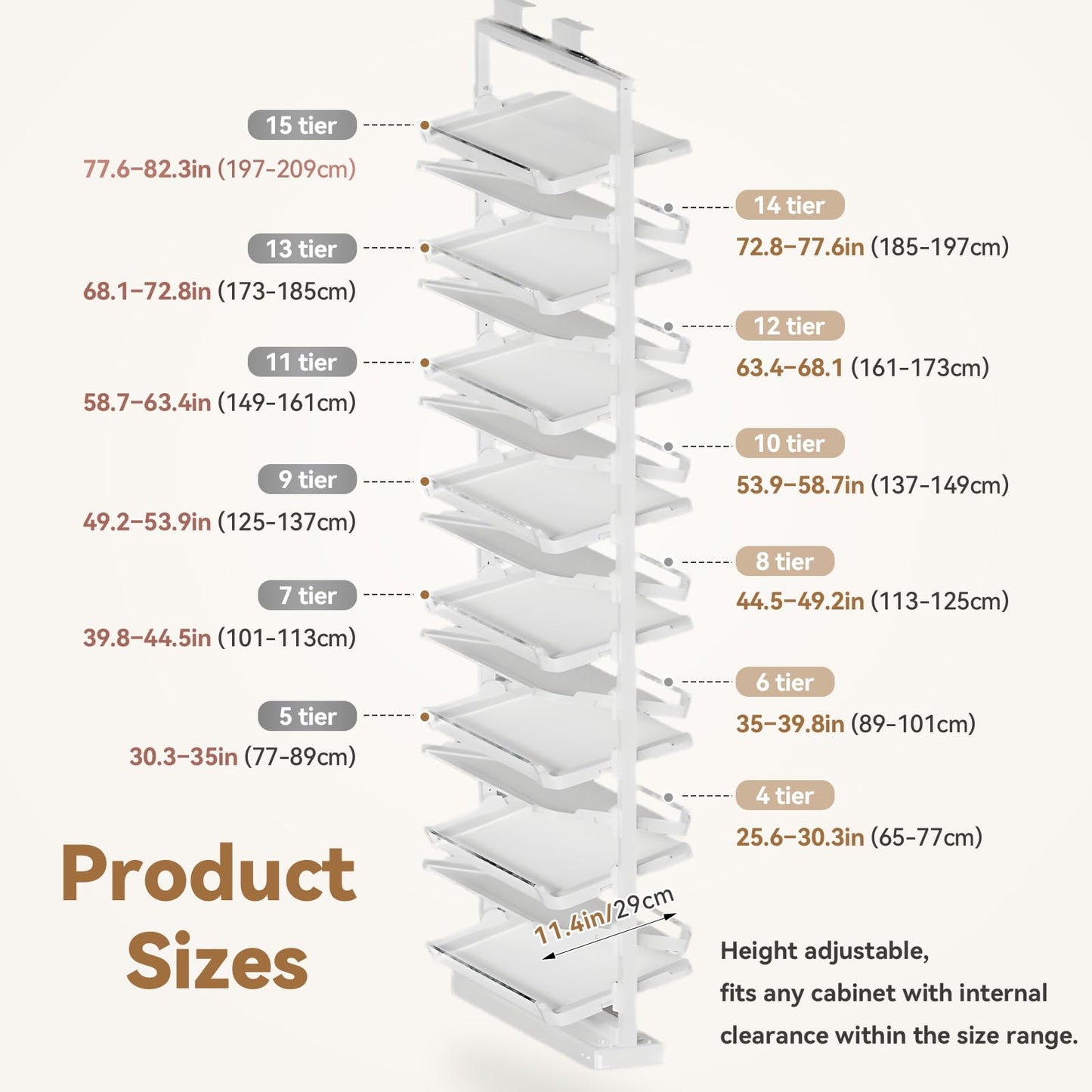 Adjustable Pull Out Shoe Rack Organizer