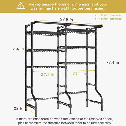 6-Tier Over Washer Dryer Storage Shelf