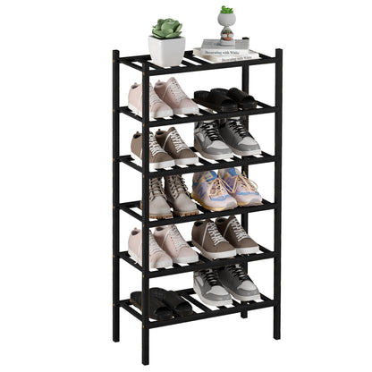 Bamboo Shoe Rack Organizer for Entryway