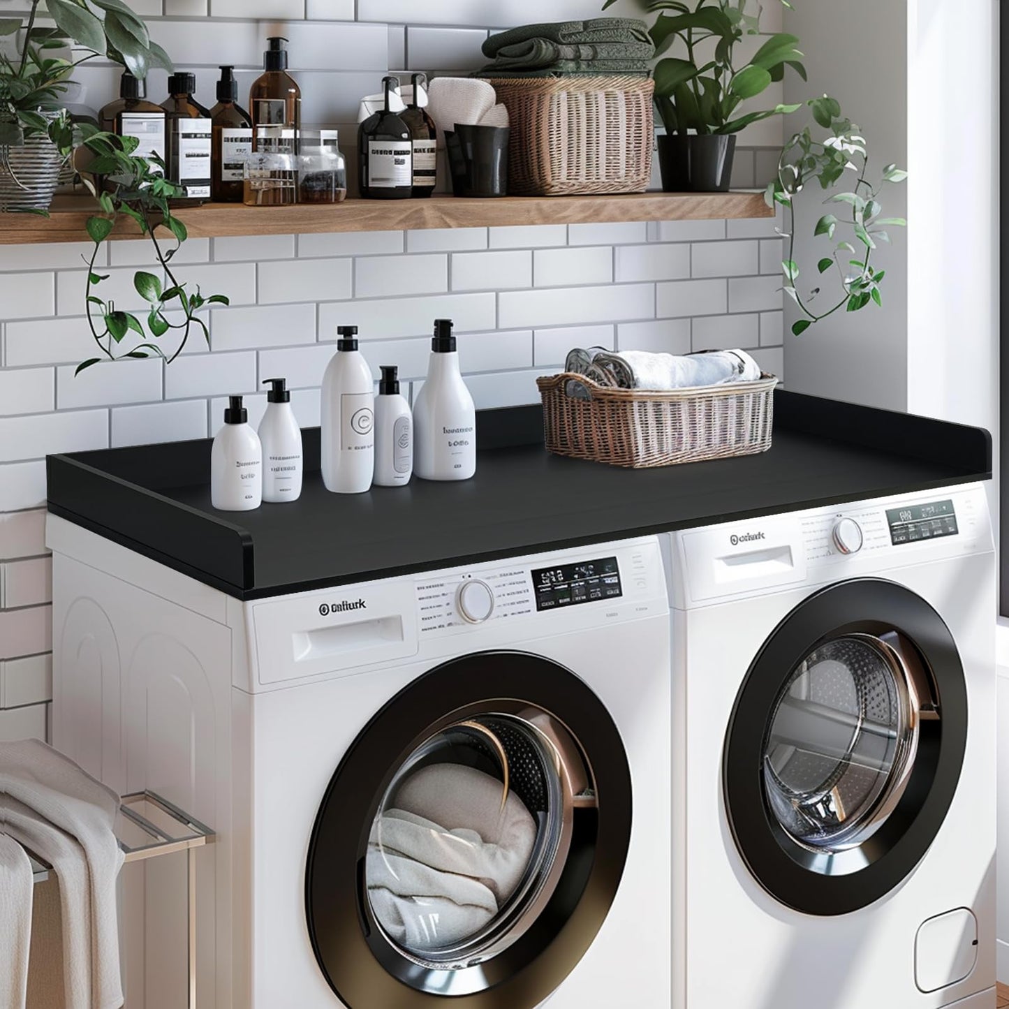 Bamboo Washer Dryer Countertop Organizer