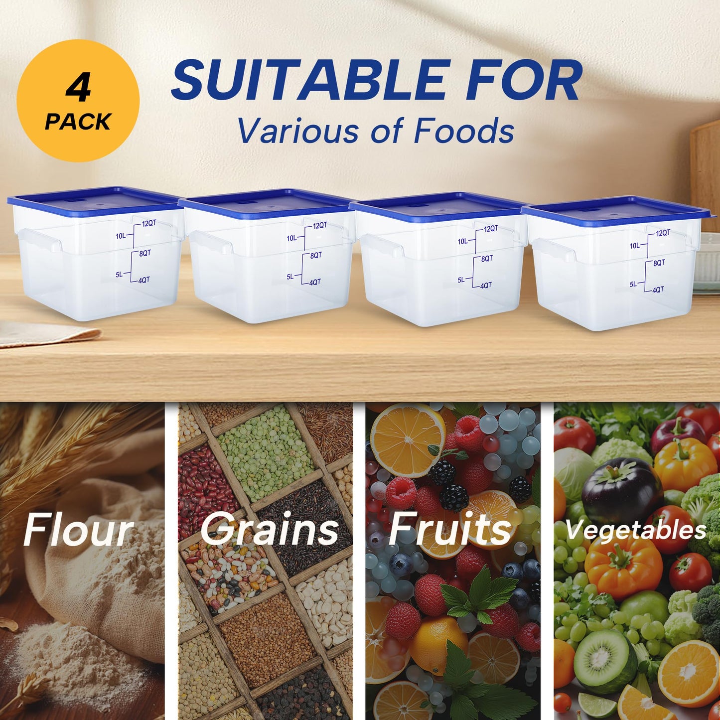 Food Storage Container Set with Lids