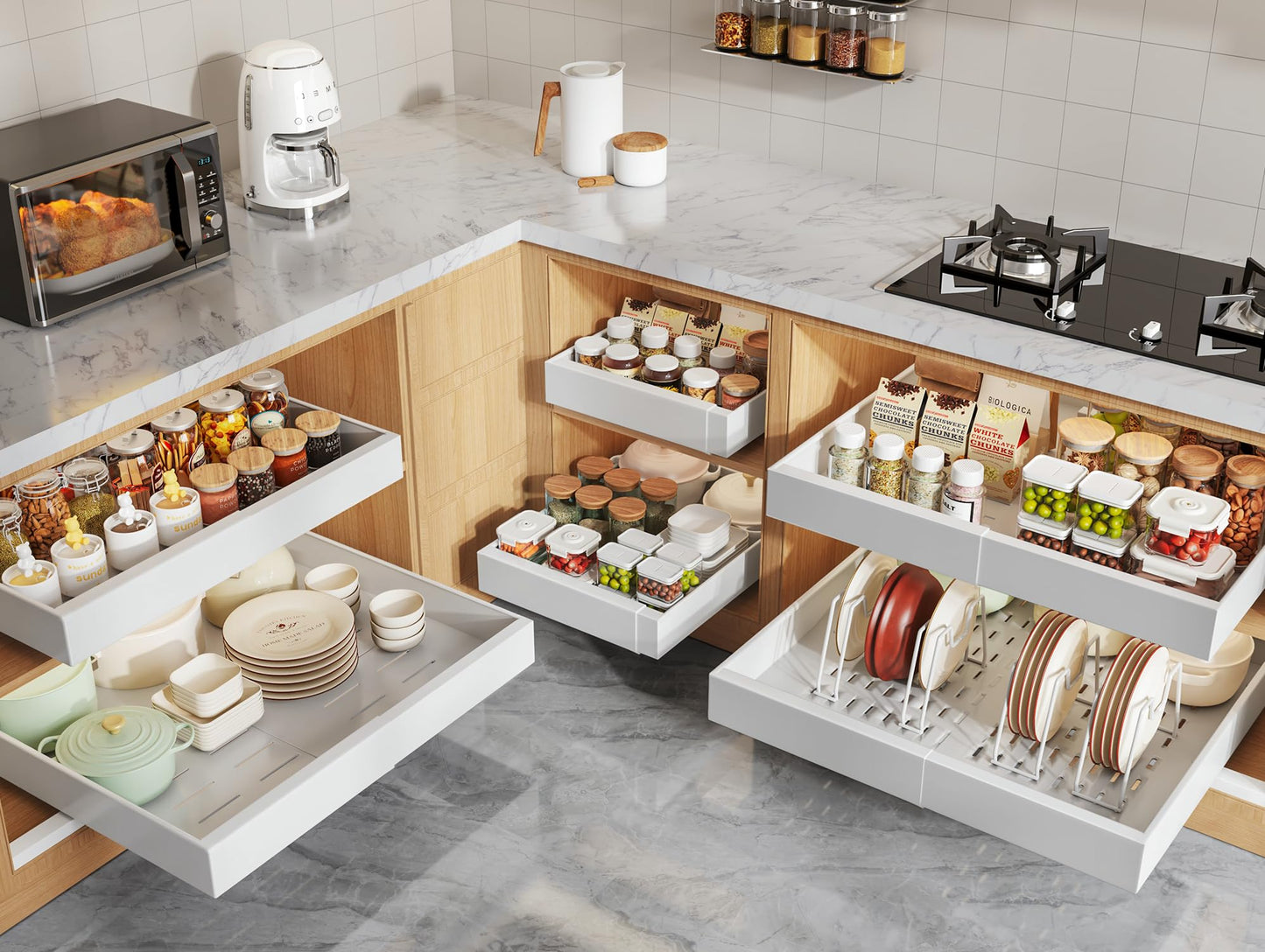 Pull Out Cabinet Organizer Drawer
