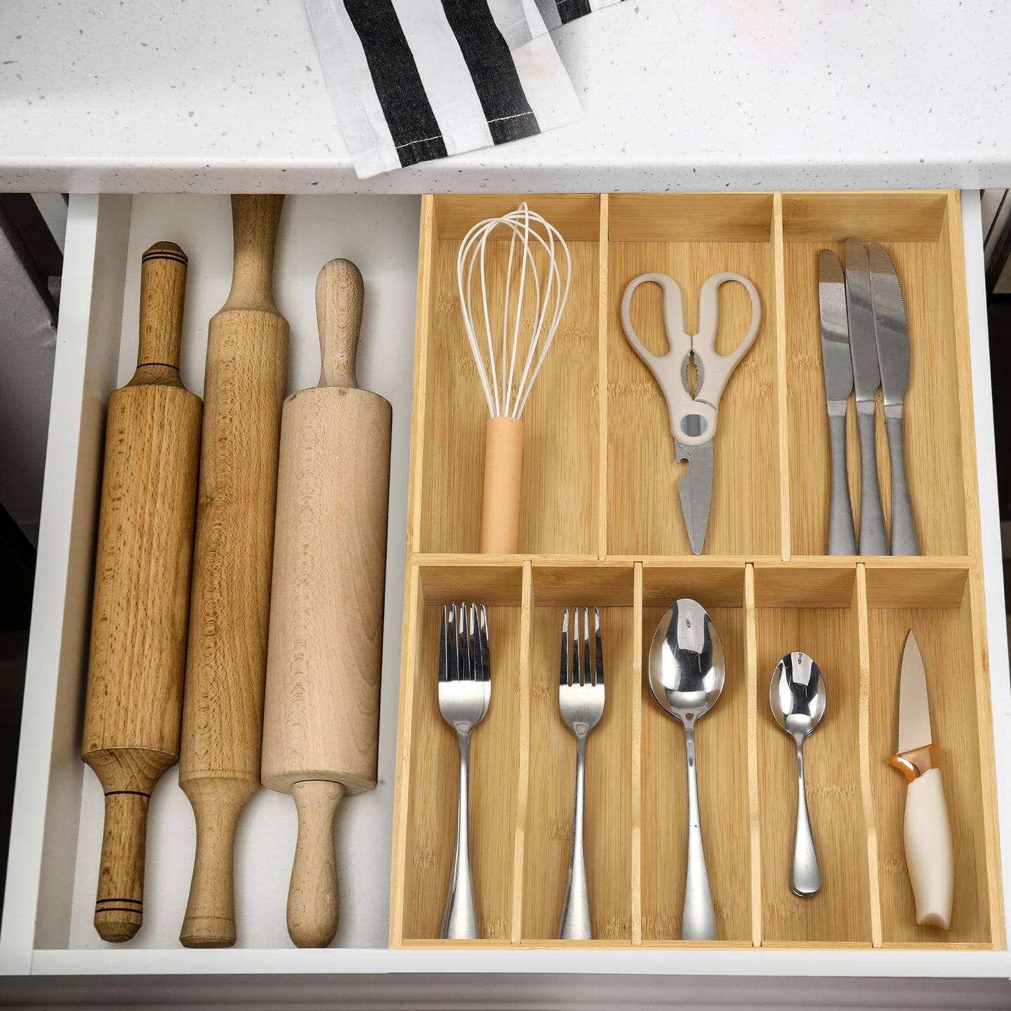 Fabsome Silverware Drawer Organizer