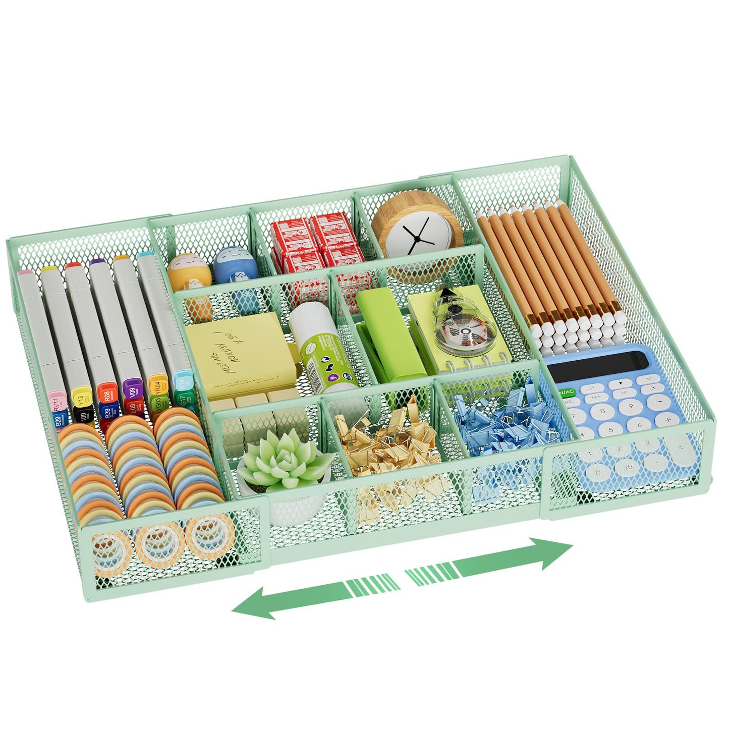 Expandable Drawer Organizer with Adjustable Compartments
