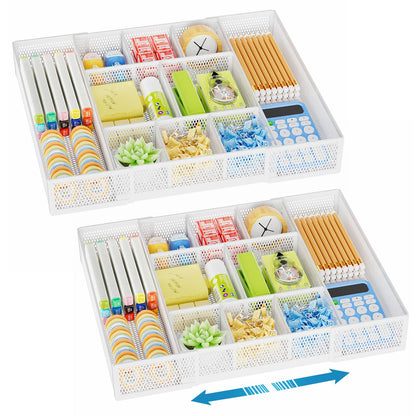 Expandable Drawer Organizer with Adjustable Compartments