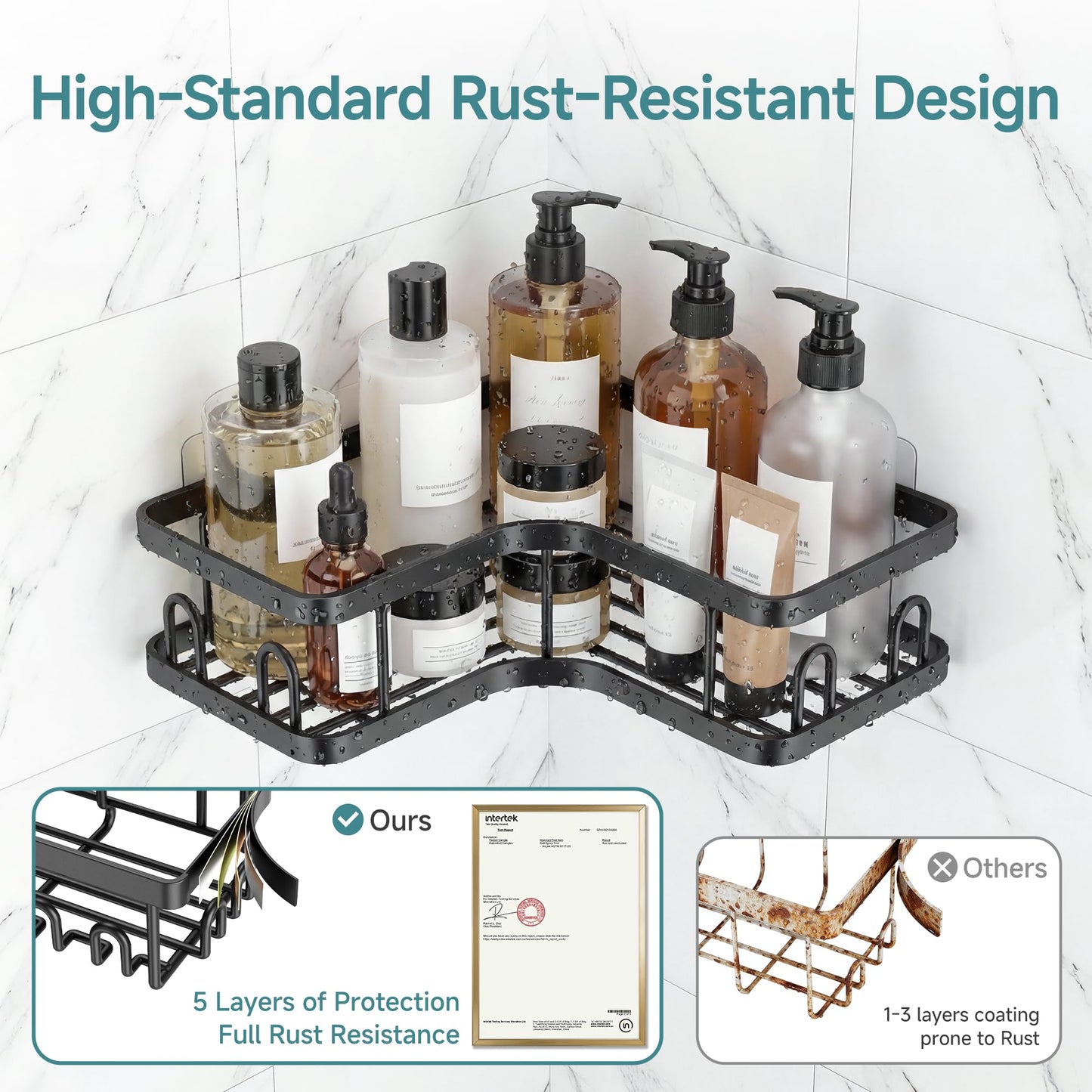 Veken corner shower caddy