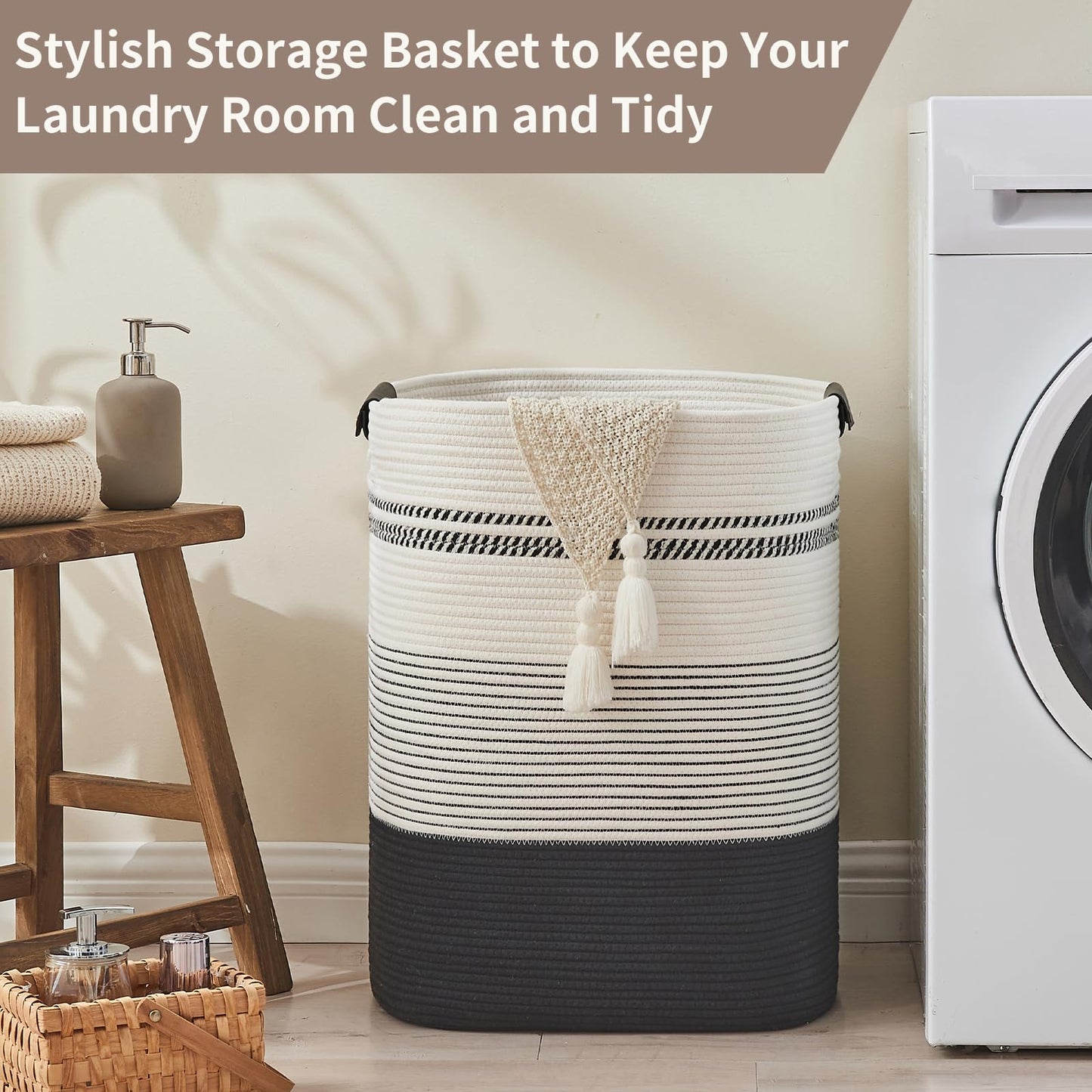 Large Laundry Basket with Handles