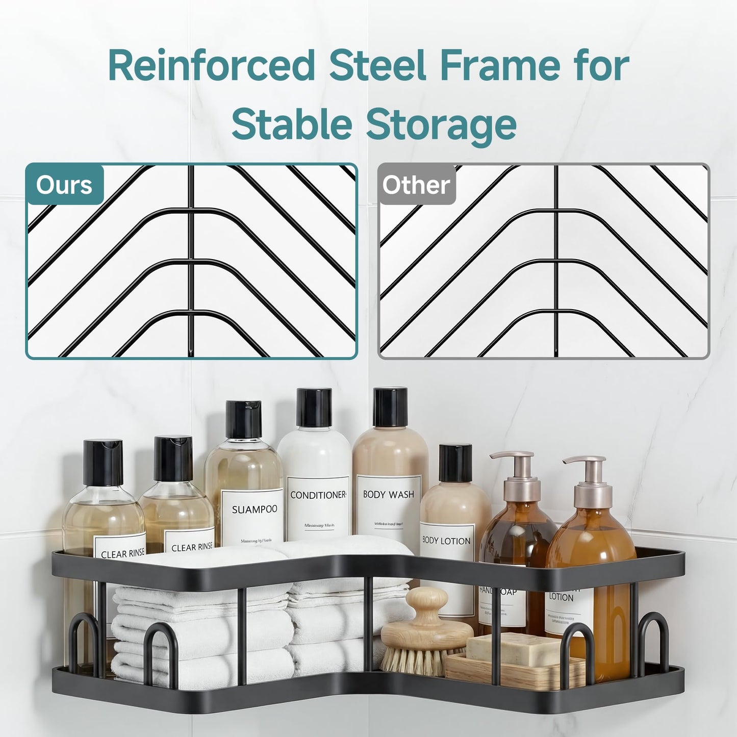 Veken corner shower caddy