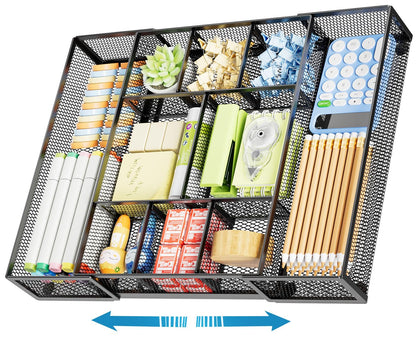 Expandable Drawer Organizer with Adjustable Compartments