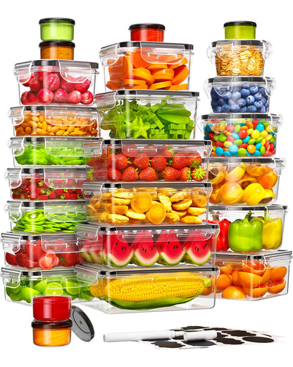 Food Storage Containers Set for Kitchen Organization