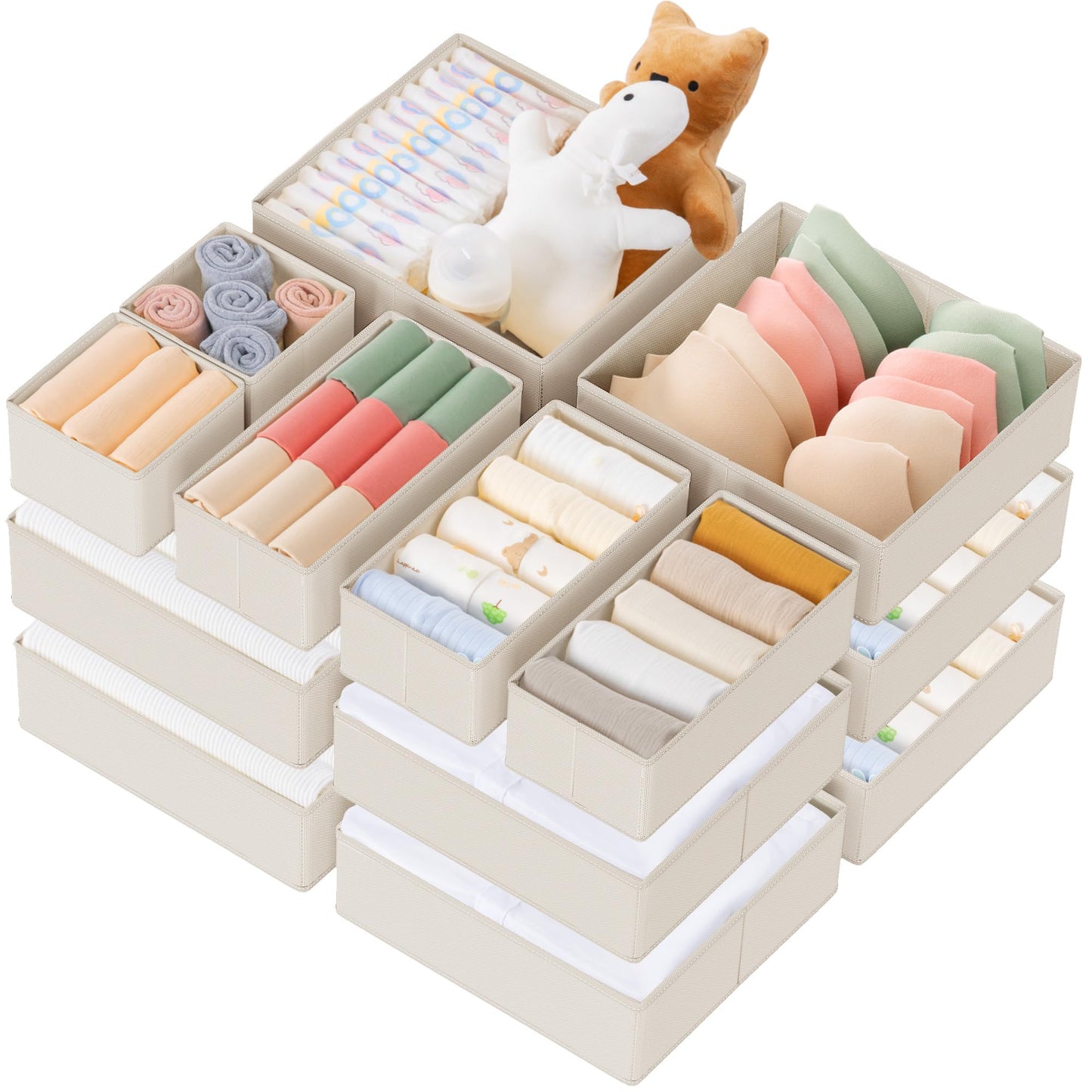 Criusia 10 Pack Drawer Organizer Clothes