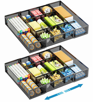 Expandable Drawer Organizer with Adjustable Compartments