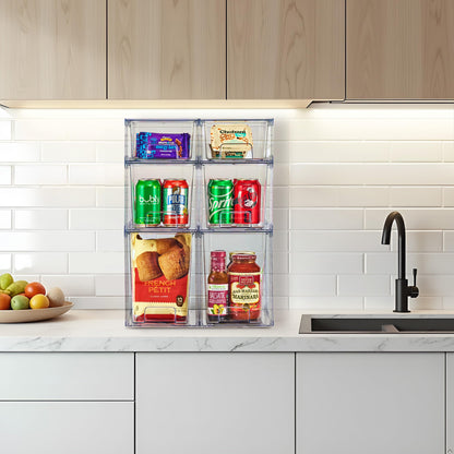 Stackable Clear Storage Drawers Organizer