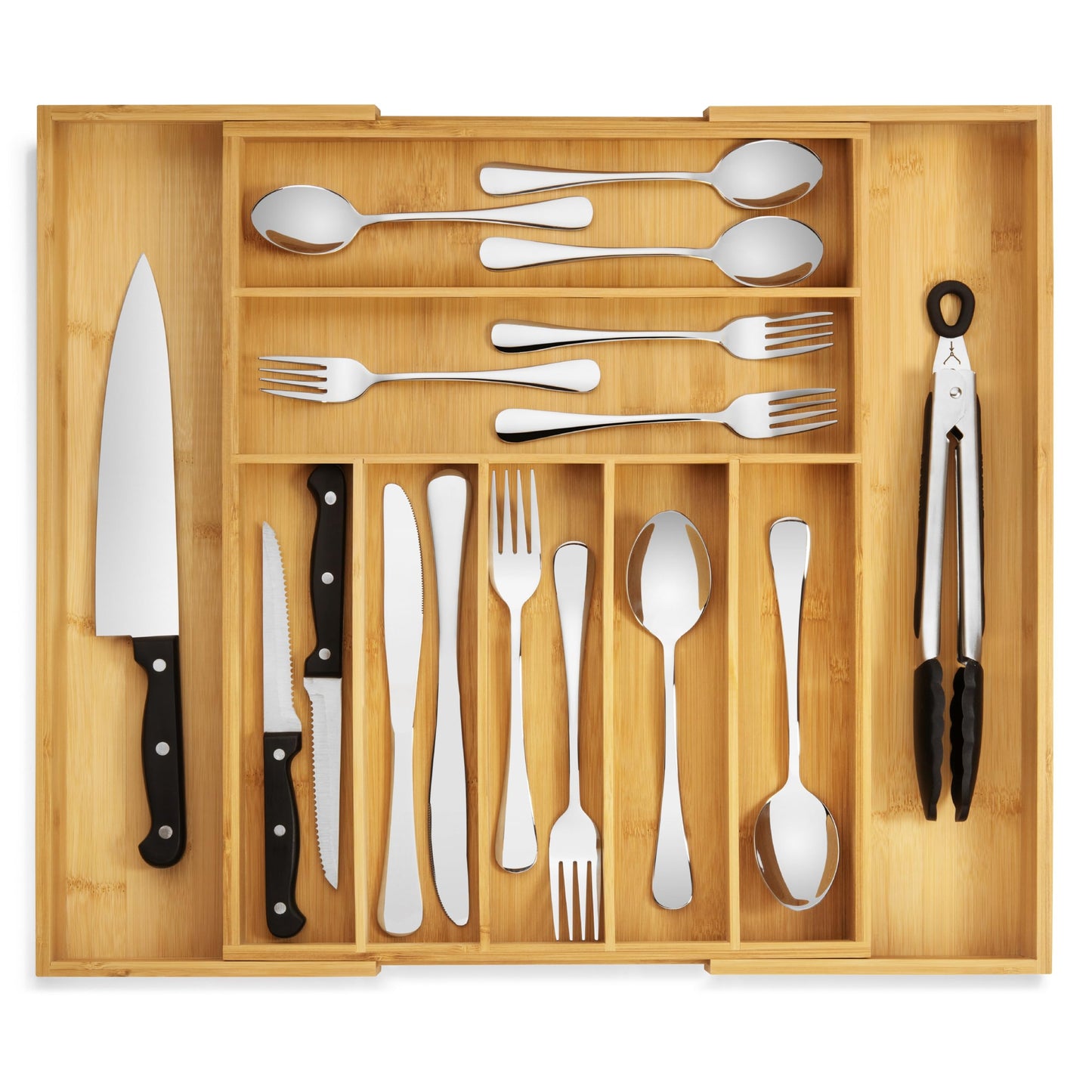 Purawood Bamboo Drawer Organizer