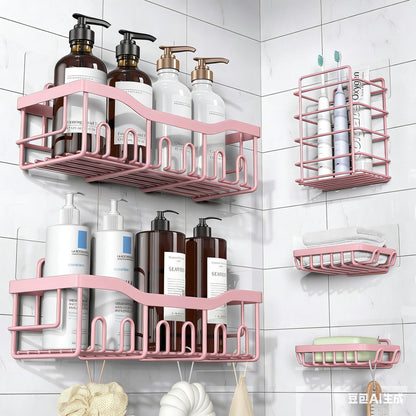 Adhesive Stainless Steel Shower Caddy Organizer