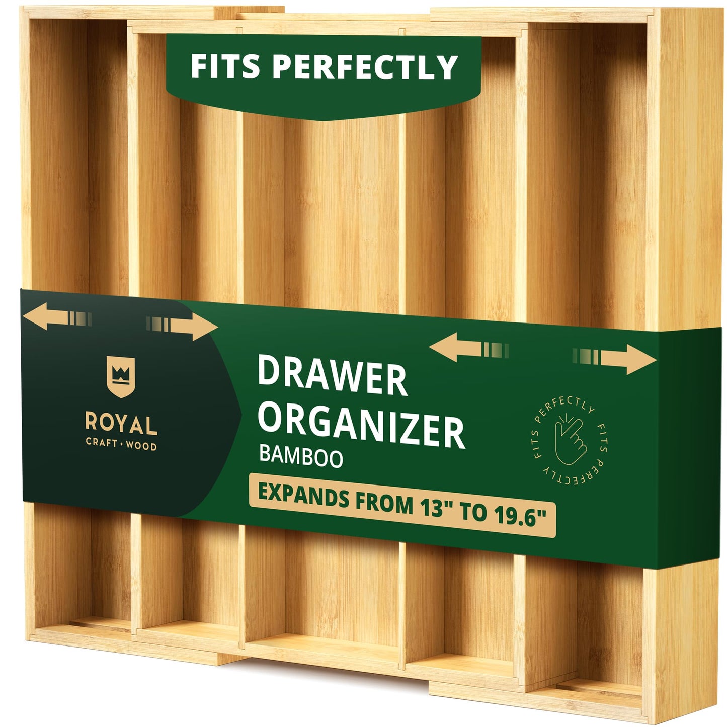 Bamboo Kitchen Drawer Organizer Tray