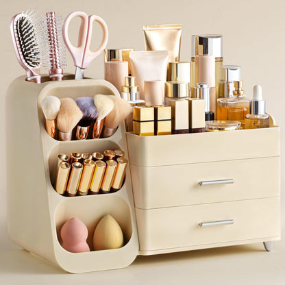 Makeup Organizer with Brush Holder for Vanity