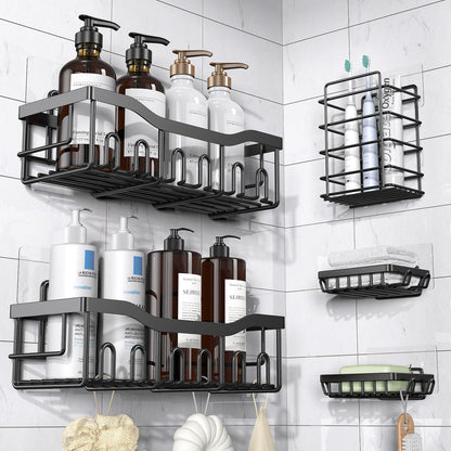 Adhesive Stainless Steel Shower Caddy Organizer